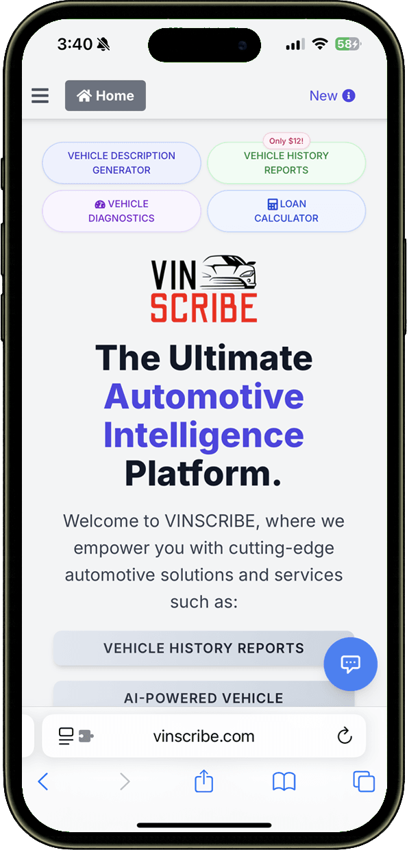 VINSCRIBE Website Screenshot Screenshot of VINSCRIBE website